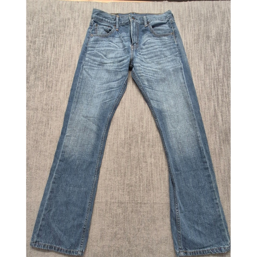 Levi Strauss 527 men's medium wash denim blue jeans 30x32 low rise Cotton